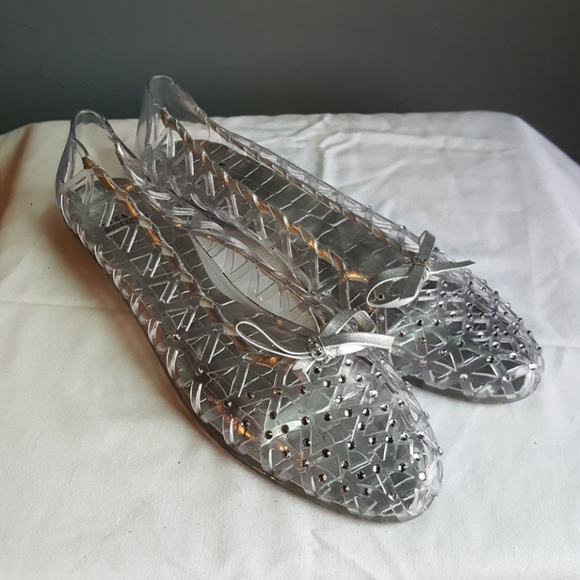 stuart weitzman jelly flats
